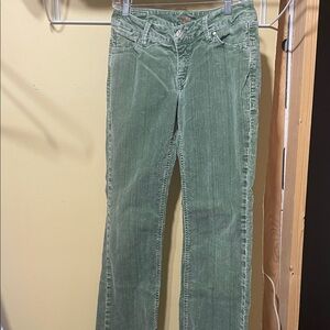 Olive Green Straight Leg Women's Jeans